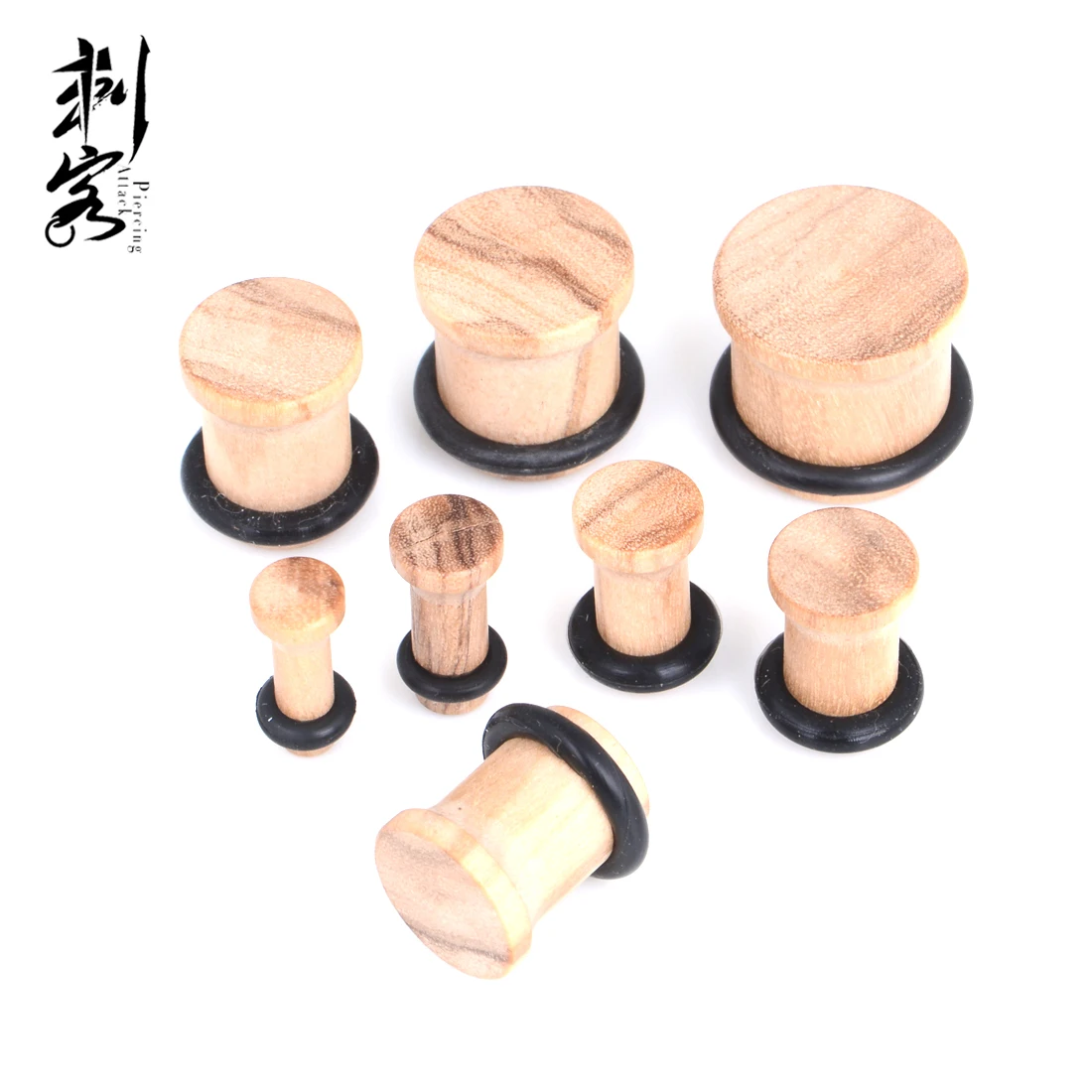 Body Piercing Jewelry Tamarind Wood Plugs with O-ring Wood Ear Stretcher