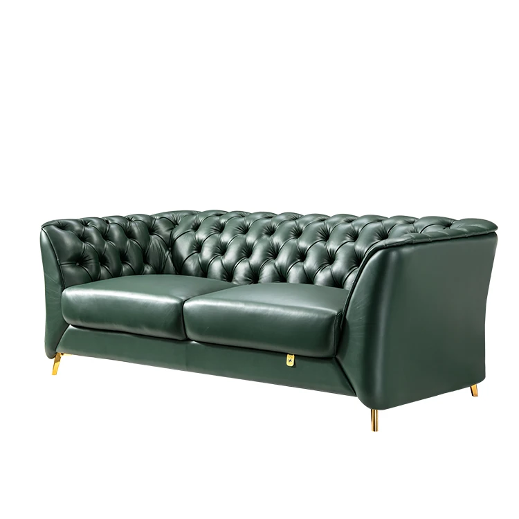 
2 seats Classical Italy Chesterfield Leather Sofas Modern Living Room Sofas 