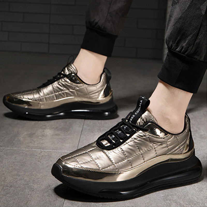 Waterproof Casual Shoose Men Classic Running Sneakers Fashion Pu Upper Keep Warm Winter Shoes For Men