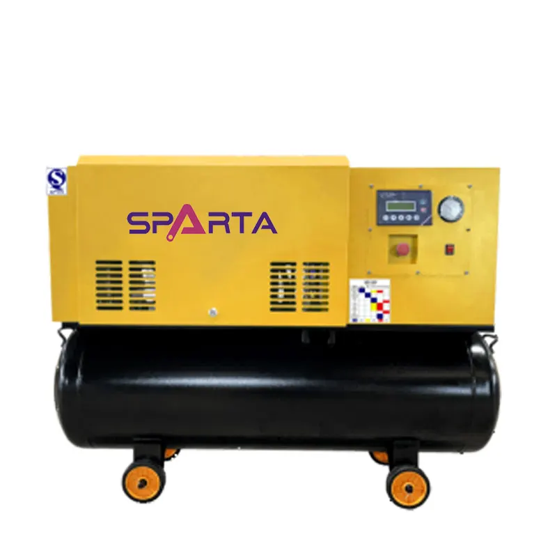 Industrial Equipment 7.5 kw VSD 4 In 1 Screw Air Compressor With Tank And Dryer Filter