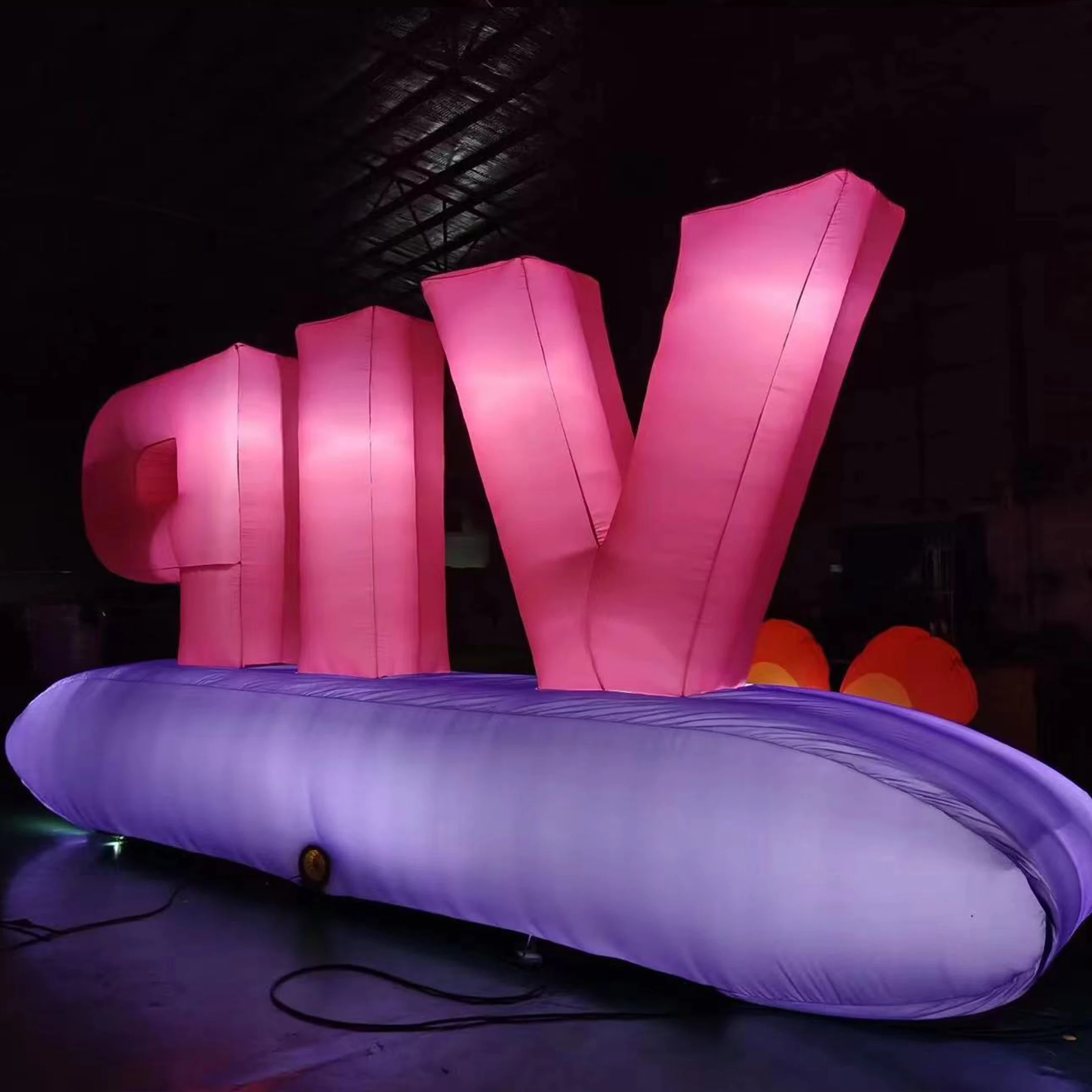 Customized giant inflatable letters for advertising inflatable letters balloon with led light