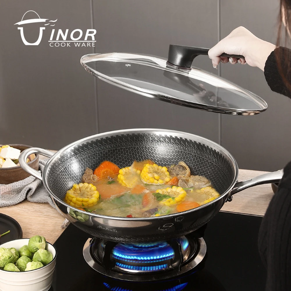 Amazon горячая Распродажа кухонная посуда нержавеющая сталь антипригарная сотовая сковорода с