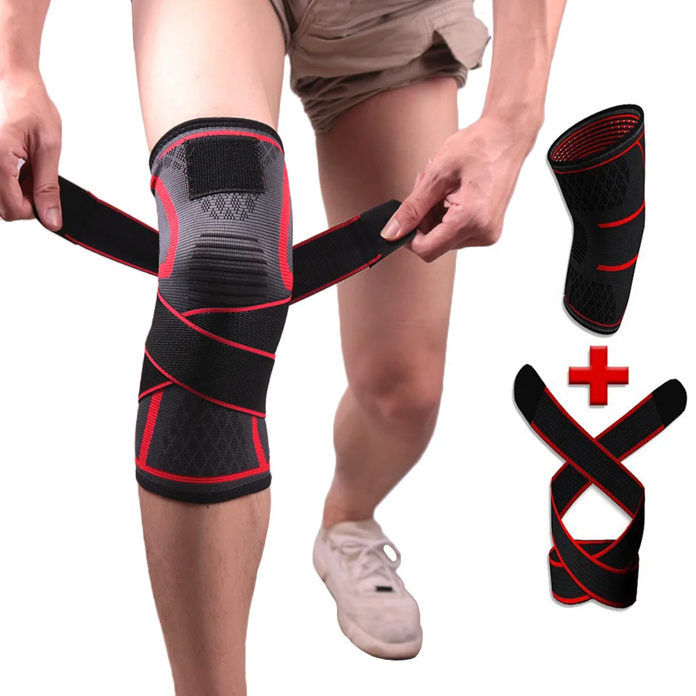 
High Quality Knitted Elastic Recovery Knee Brace Sports Knee Support Compression Knee Sleeve 
