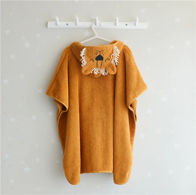 Горячая Распродажа детское полотенце с капюшоном банное хлопковое полотенце-пончо