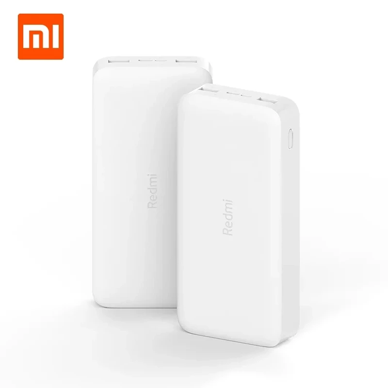 Xiaomi Redmi Power Bank 20000mAh 18W Quick Charge Powerbank Fast Charging Two Interface Inputs Portable Charger