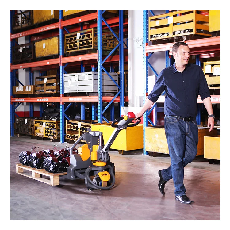 Xilin 1500kg Self-Propelled Lithium Powered Full Electric Pallet Jack Truck With Plug-in Battery