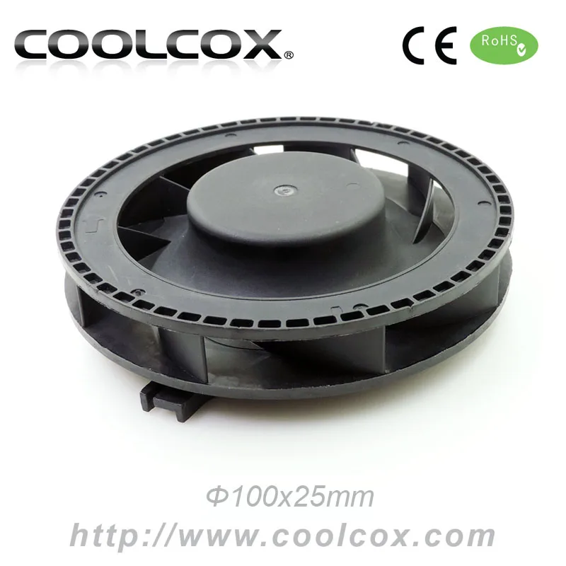 
CoolCox 100x25mm frameless blower,diameter 100x25mm blower fan ,2-ball bearing, 12V or 24V 