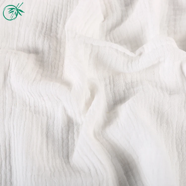 
China product stocklot textile crepe gauze cotton clothes double layer gauze baby fabric 