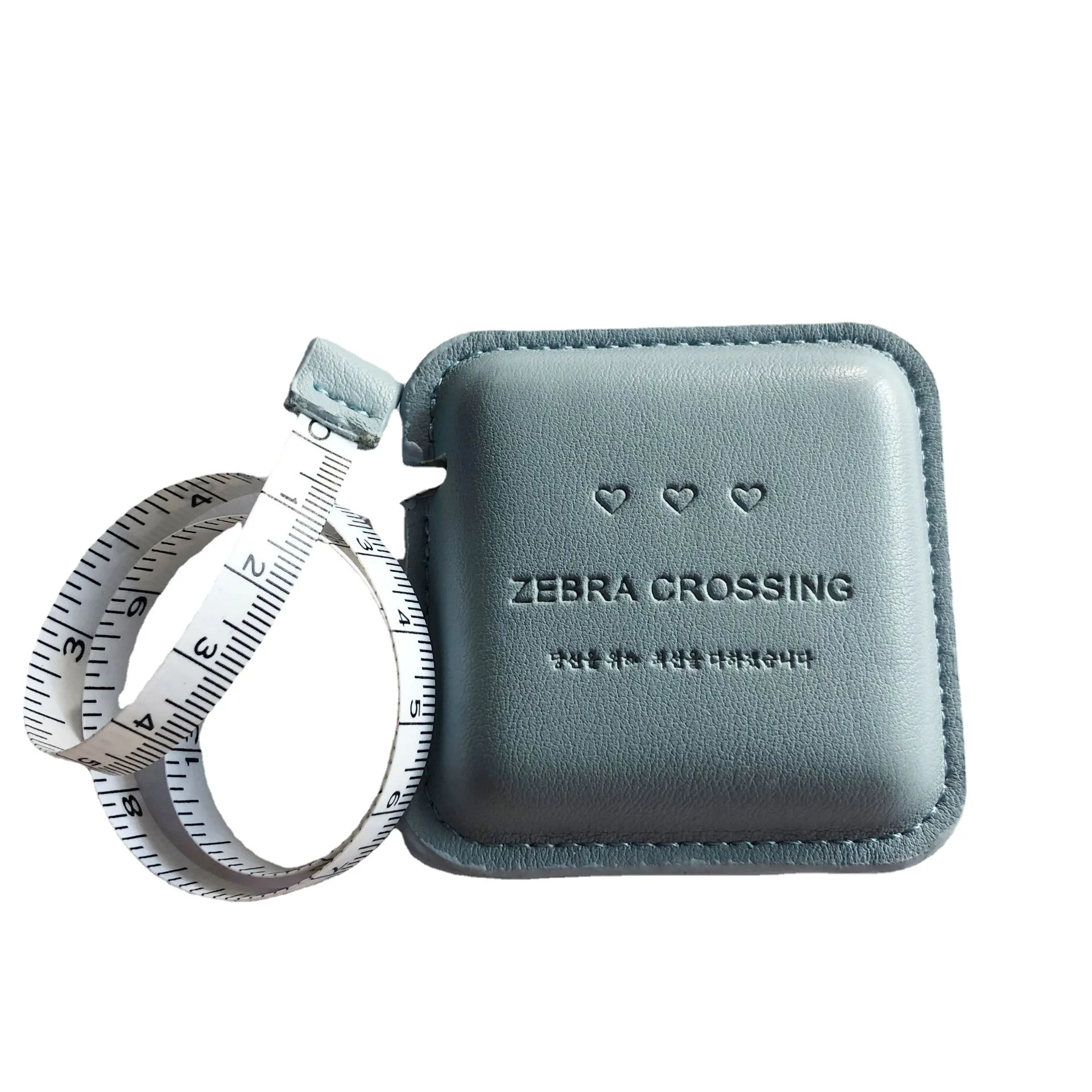 Custom PU gifts mini measuring tape square measuring tape