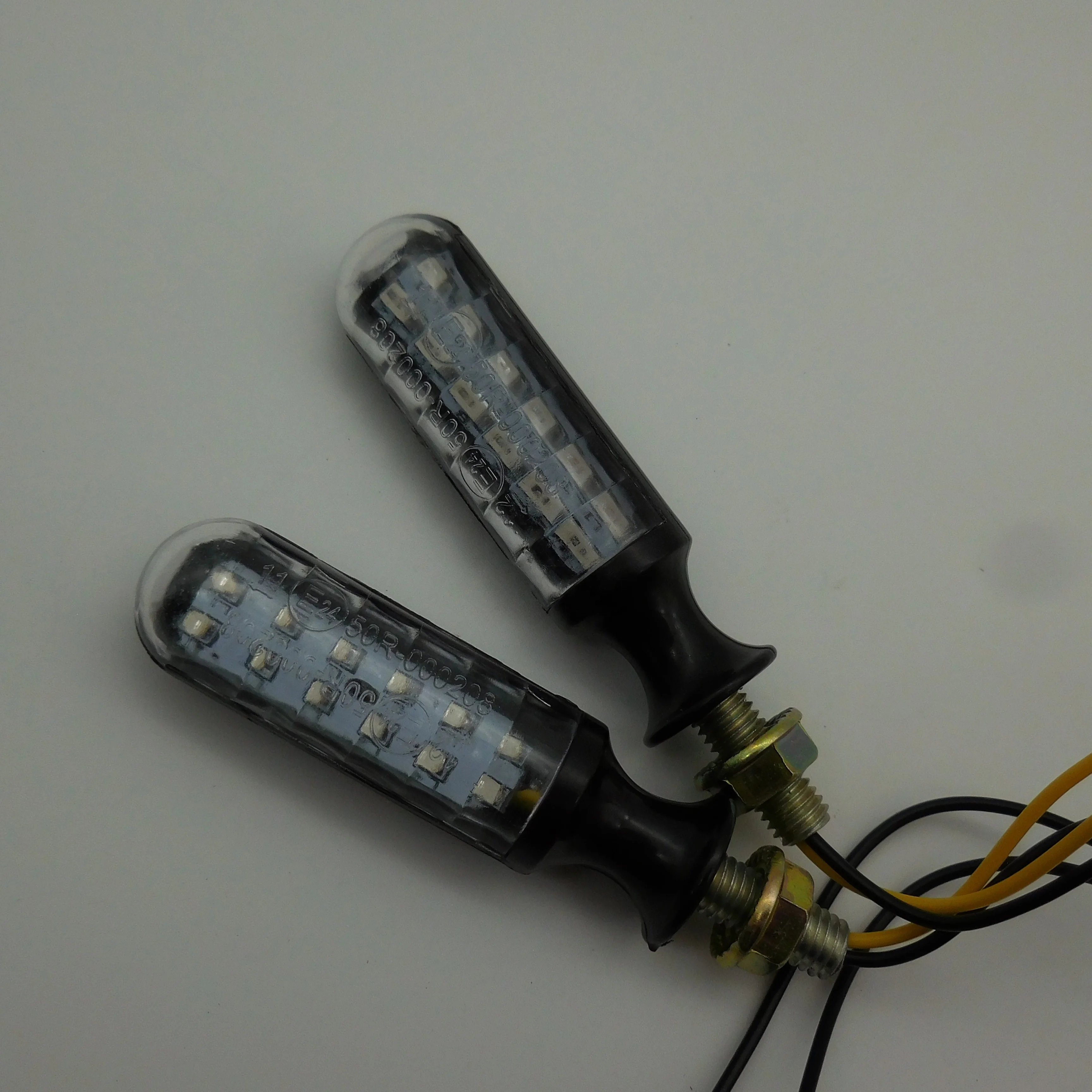 Universal Flowing Motorcycle LED Turn Signal Indicator Light Sequential Amber Blinker Flashing Scooter Motorbike Turning Lamp