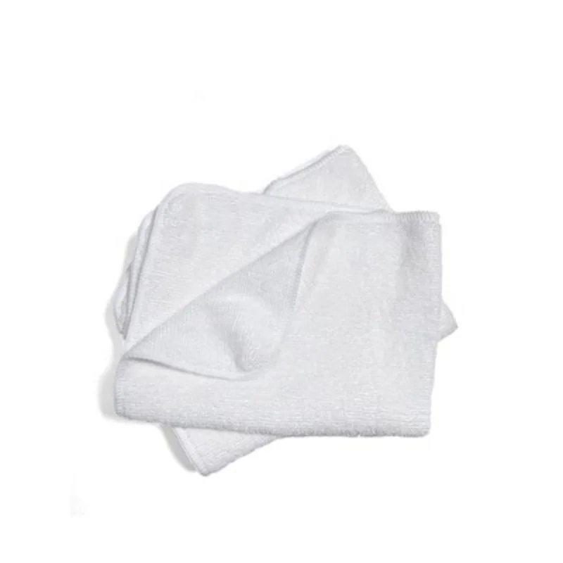 Shianku Food Grade 30*40 cm White Microfiber Cloth Industrial White Cleaning Rags
