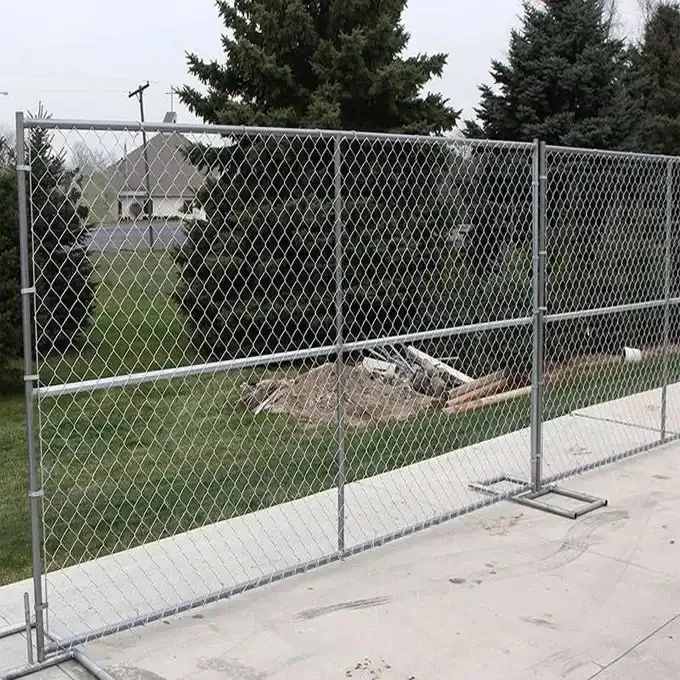 High Quality 6x12 Portable Construction Fence Iron Used galvanized Dog Chain Link Temporary Fence