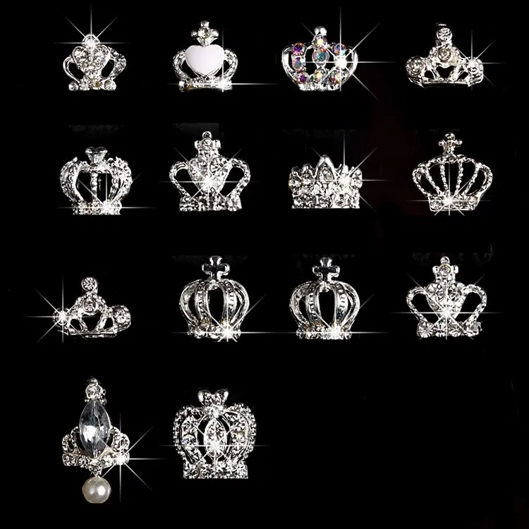 Ювелирные украшения для ногтей 3D, Корона из сплава, алмаз, новые украшения для ногтей, Япония и Корея