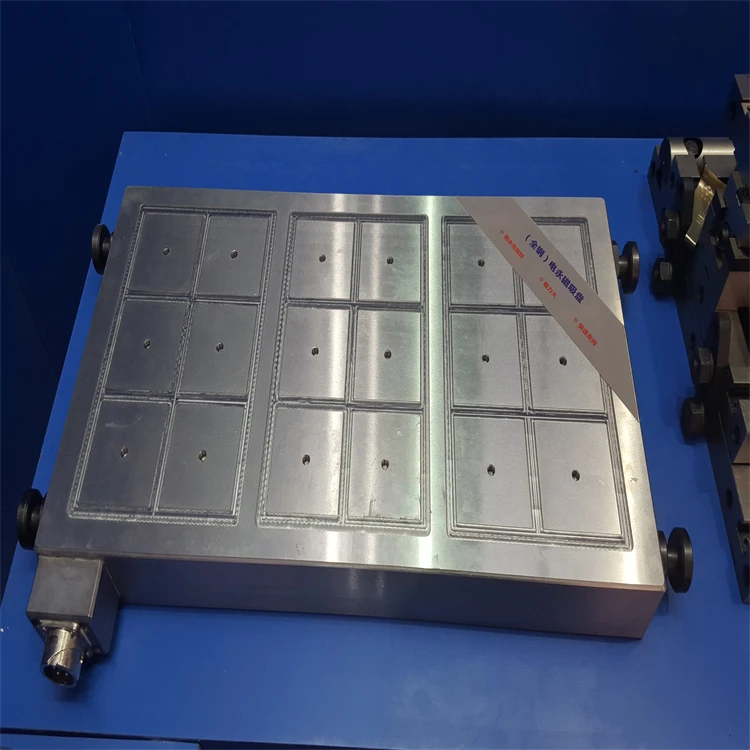 Rectangular electric permanent magnetic chuck