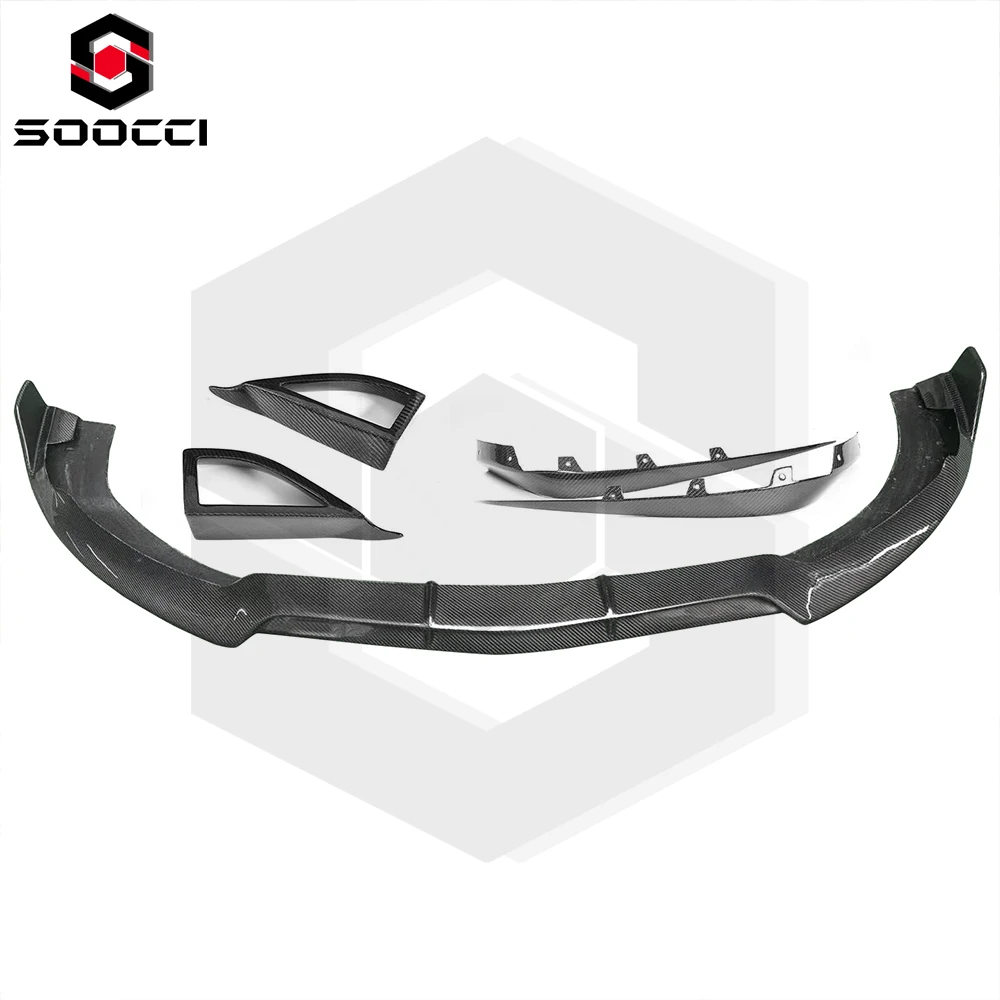 Carbon Fiber BRS Style Front Splitter Lip for Mercedes Benz CLS-Class W218 CLS63 2016-2018 Front Bumper Lip Spoiler Body Kit