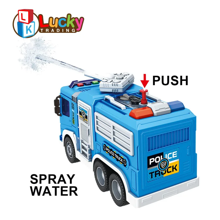 2024 New Toy Car Fire Rescue Truck Toys Friction Powered Fire Car with Light and Sound