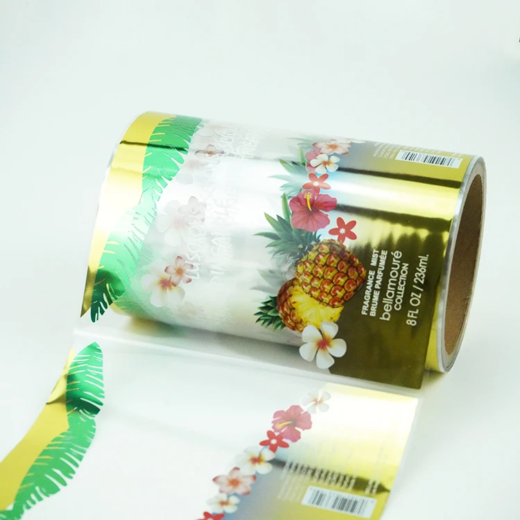 customised logo printing waterproof beverage water bottle label waterproof label for plastic yogurt juice bottle