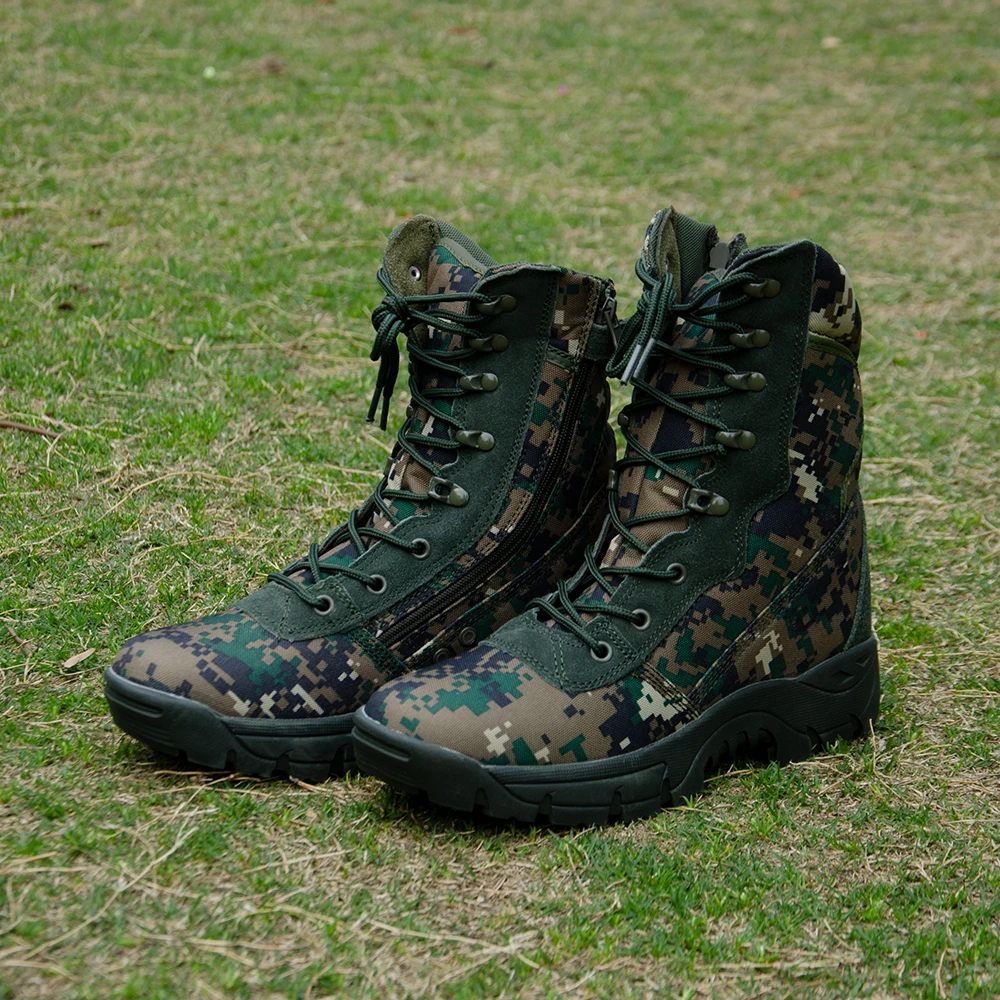 Tactical Boots Man Camouflage Jungle Boots Digital Woodland Combat Boots