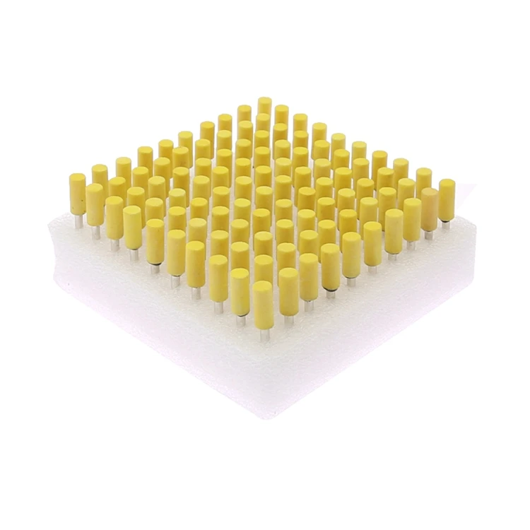 4-10mm Yellow P240 Fine Ceramic Mounted Point Polishing Bobs for Metal Plastic Wood Polishing