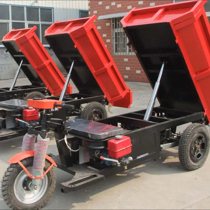 Mine use big wheel tricycle cargo electric tricycle diesel cargo tricycle with 18 hp diesel engine