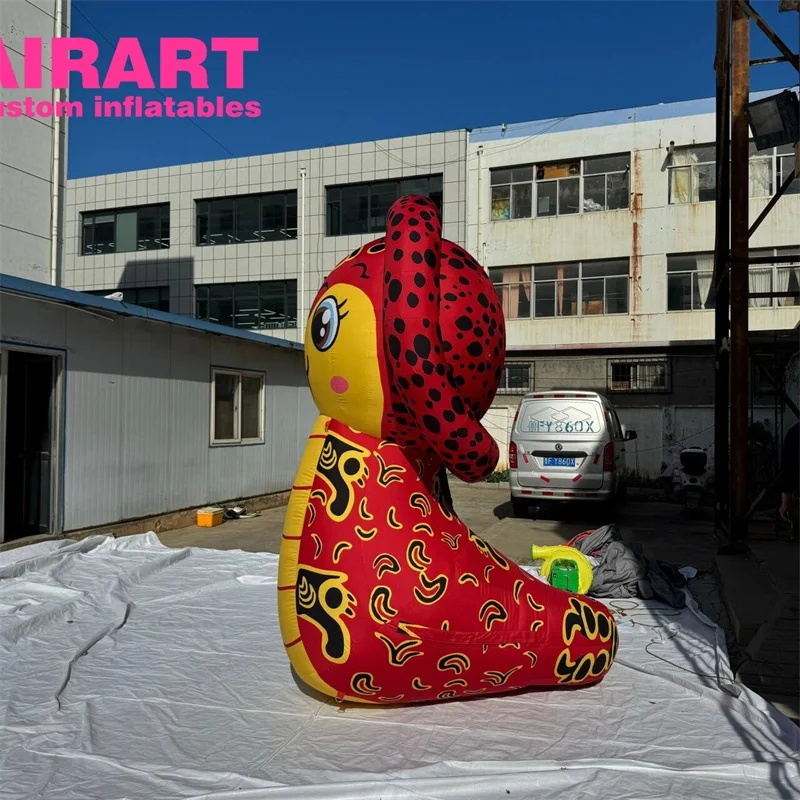 store decoration cute inflatable cartoon snakes, New Year inflatable snake mascot image for display