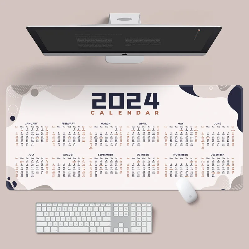 Оптовая Продажа с фабрики коврик для мыши календарем креативная компьютерная клавиатура настольный календарь противоскользящий игровой в стиле высокого класса