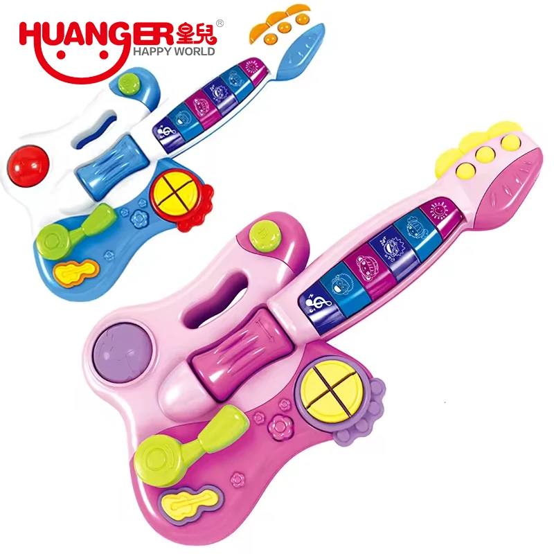 Обучающая многофункциональная музыкальная детская Гитара HUANGER игрушки милая гитара на батарейках электрическая игрушка