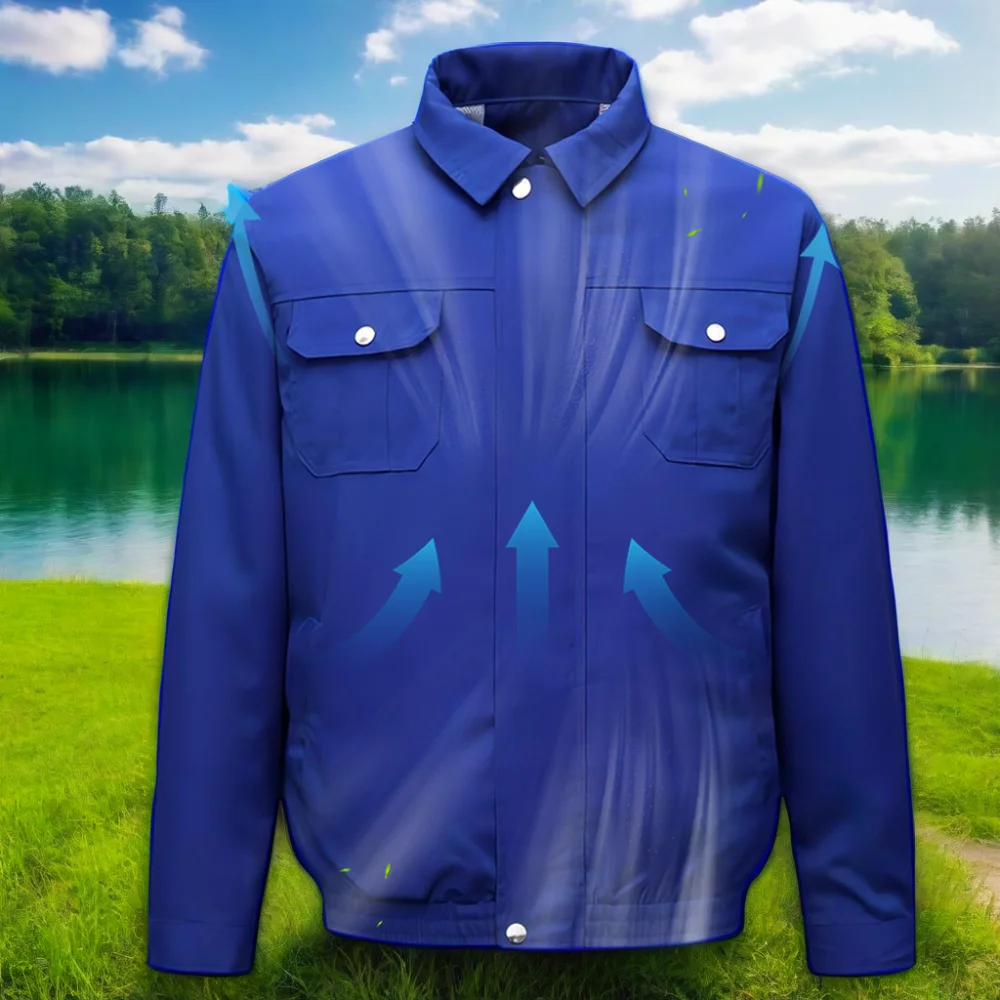 Summer battery coat air conditioned jacket cooling clothes fan jacket with fan worker wear uniform