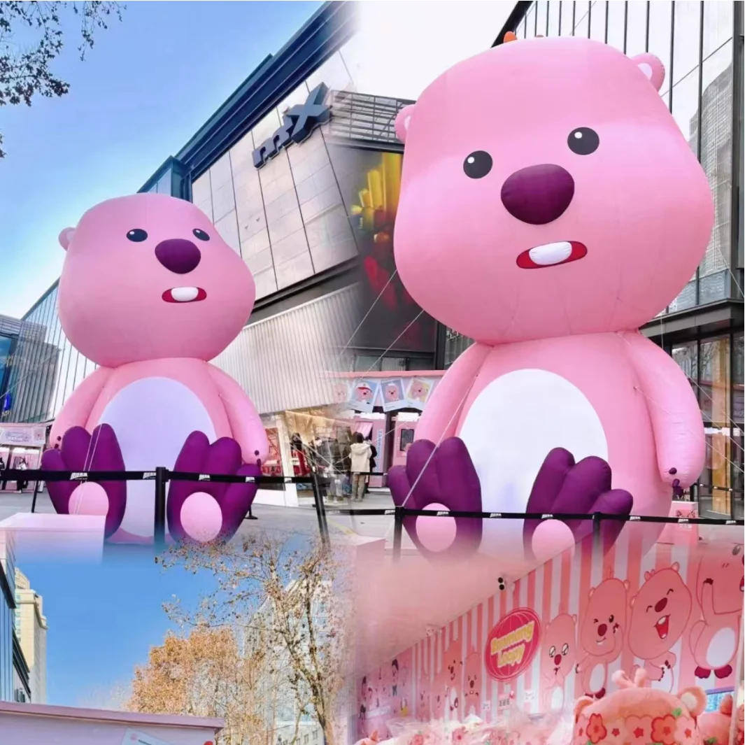Customised Outdoor Inflatable Advertisement Pink Loopy Cartoon Inflatable Doll Inflatable Model Decoration For Sale
