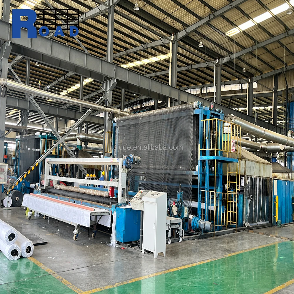 Fiberglass Geogrid Composite Nonwoven Bitumen Coated for Asphalt Overlayer Reinforcement Gravel Geogrid