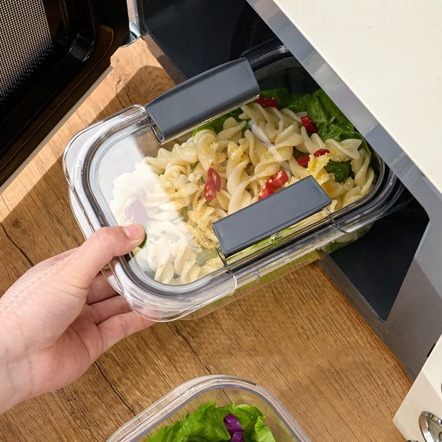 Wholesale Plastic Clear Box Containers Transparent Airtight Food Storage Containers Set with Lock