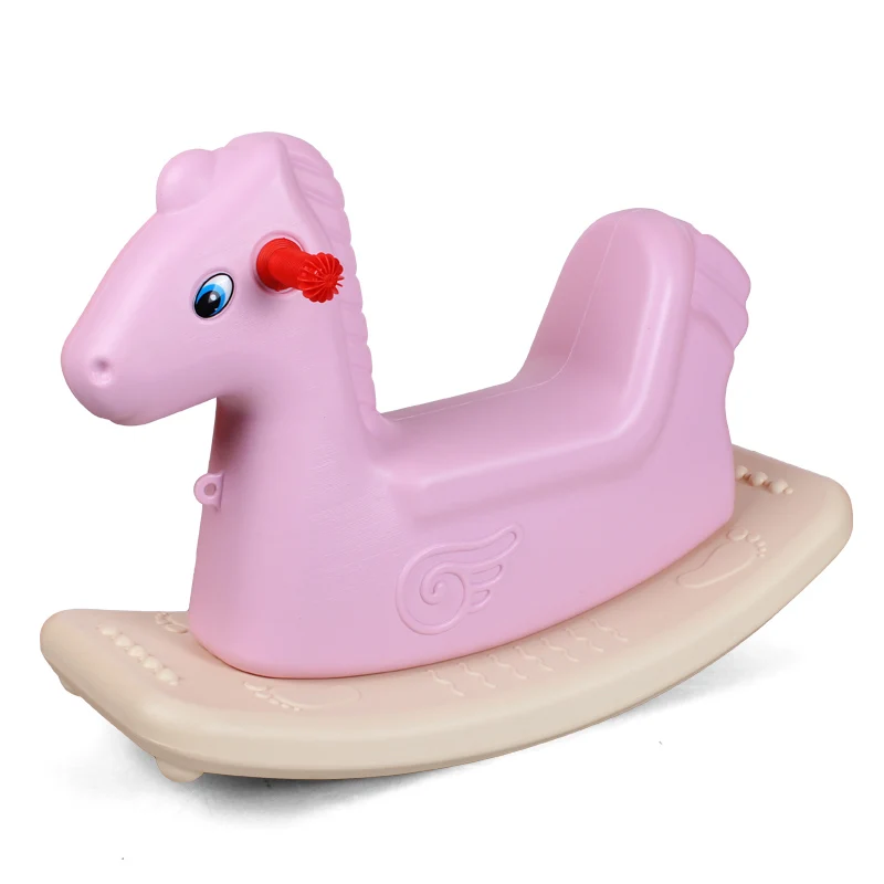 Kids toys plastic horses indoor kids plastic rocking horse toy plastic riding horse