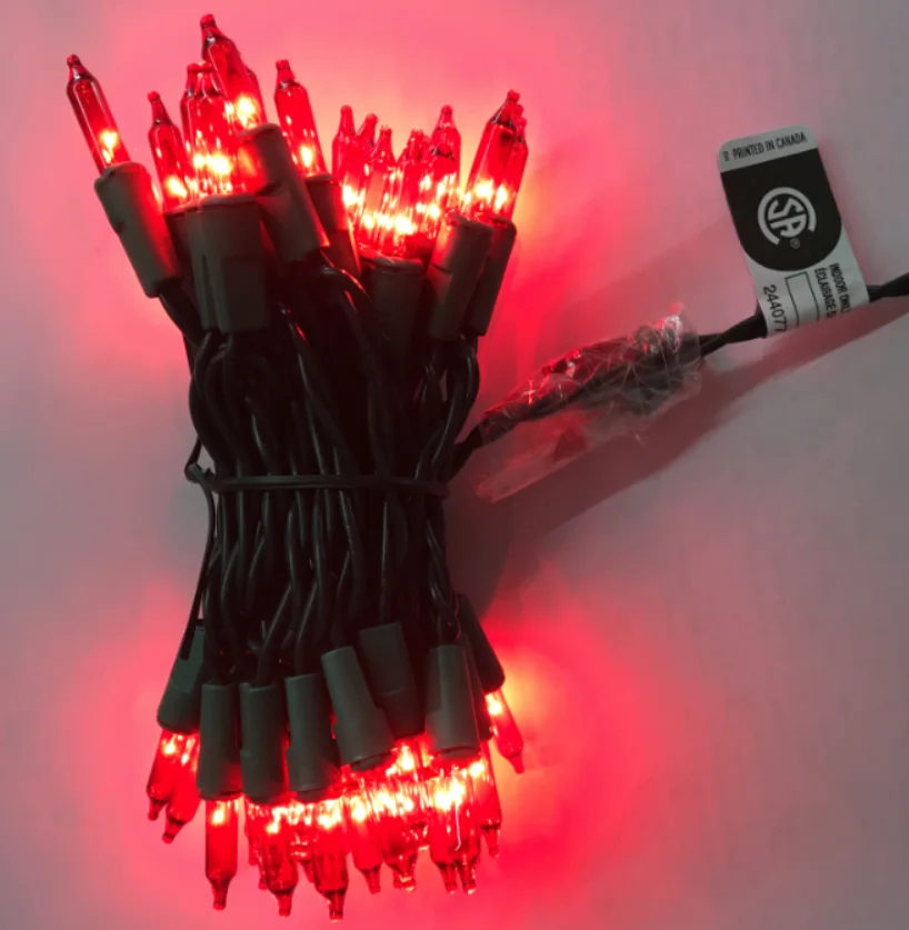 Wholesale CSA Standard 50L  Incandescent Mini String Light For Indoor Christmas Decorative Lights