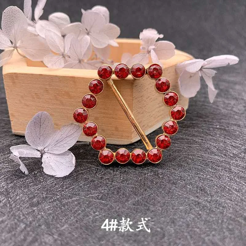 2020 Fancy design apparel metal buckle Rhinestone buckle hexagon designer rhinestone buckle for clothing for bag