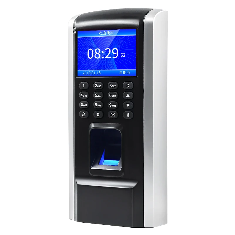 Stylish Security guard Time Clock Access Control Terminal  Biometric ID Card And Fingerprint Attendance Time recording M12