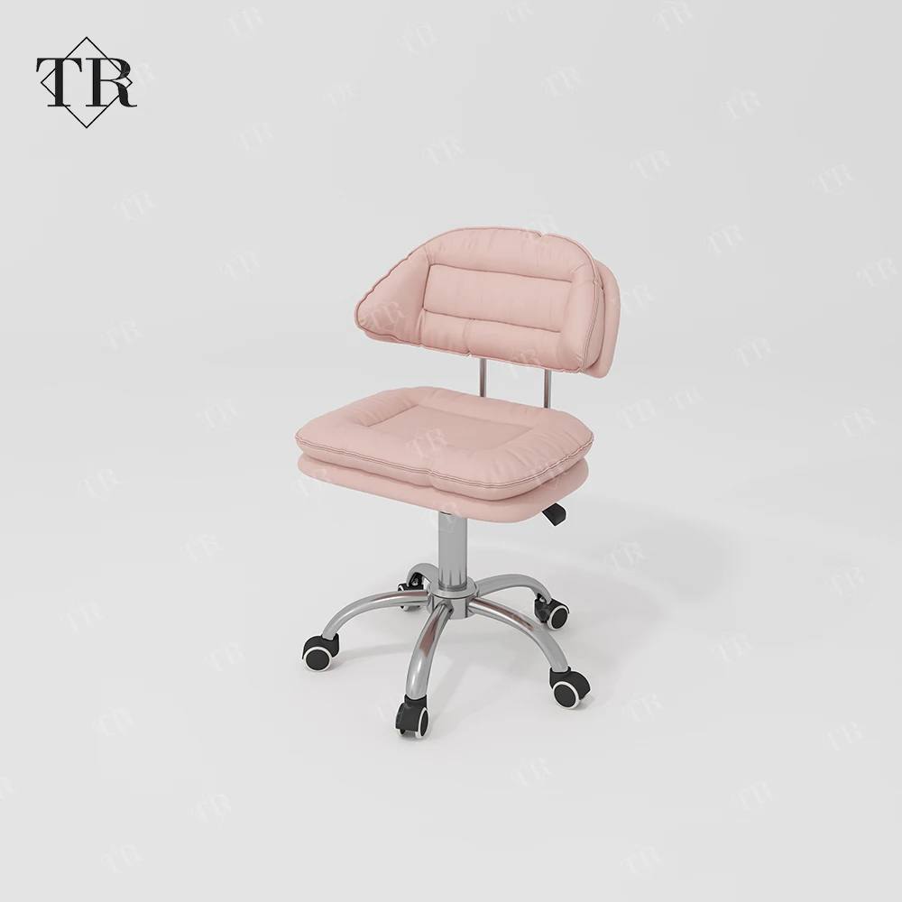 Turri Nail Shop Manicure Combo Leather Manicurist Nail Technician Rolling Wheel Chair Set Manicure Chair Stool Set With Tripod