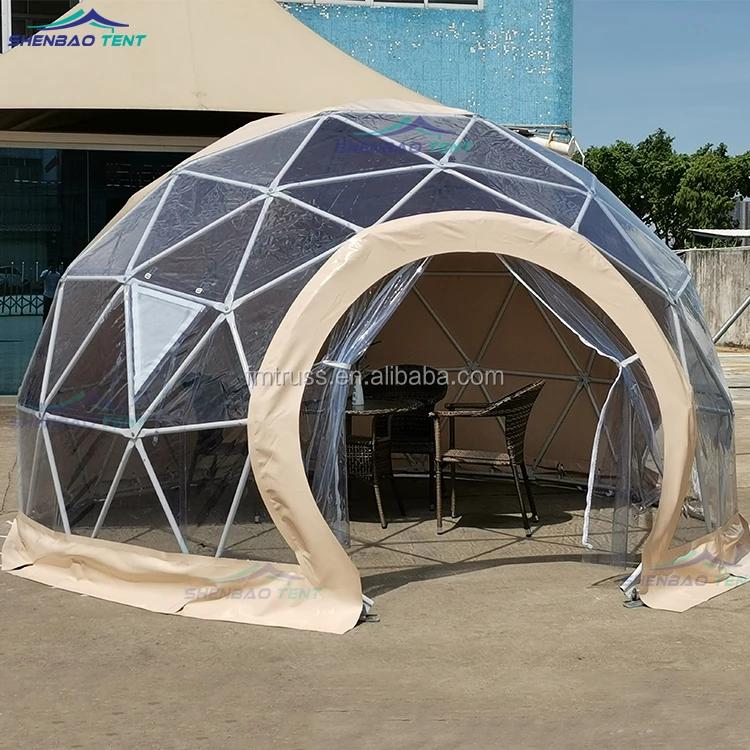 3D Max High Quality transparent tent geo dome glamping tent gloo dome geodesic dome tent for camping