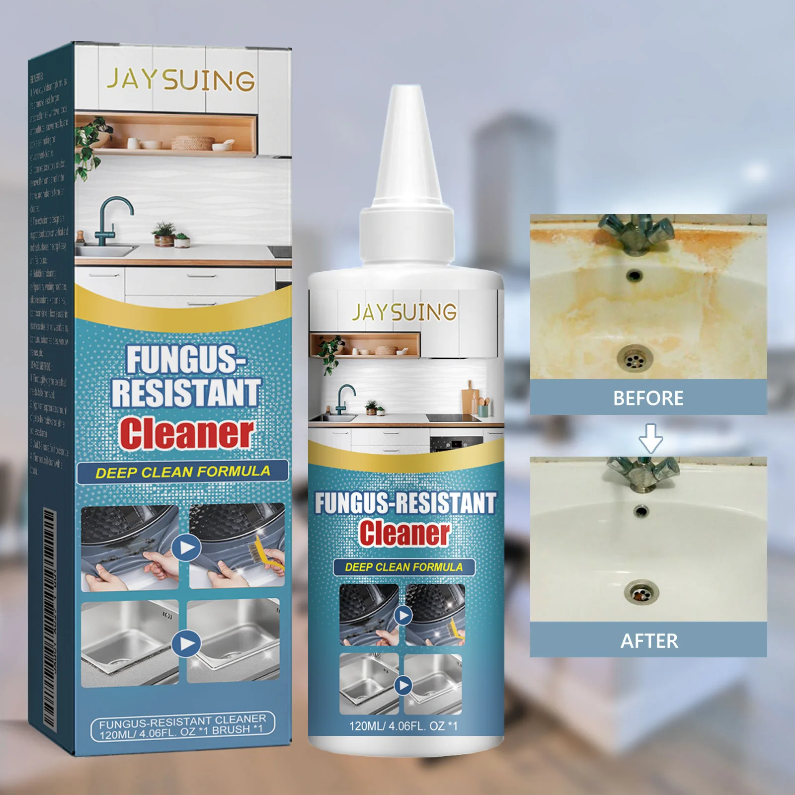 Wholesale Jaysuing Household Powerful Mold Stain Cleaner Gel Anti Fungal Mold Mildew Remover Paste