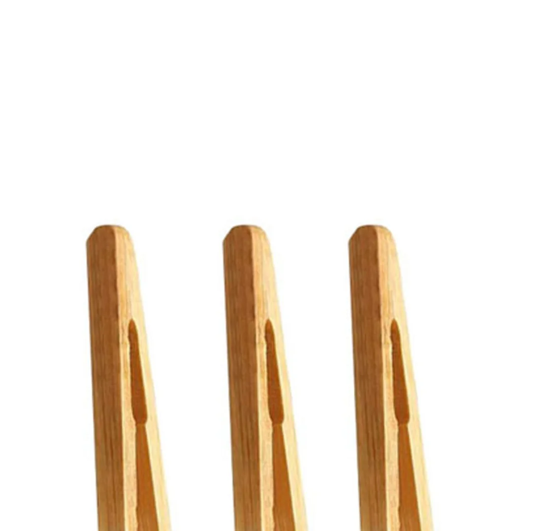 Bamboo Tongs for Cooking Toast Bread Pickles Tea Bamboo Kitchen Tongs