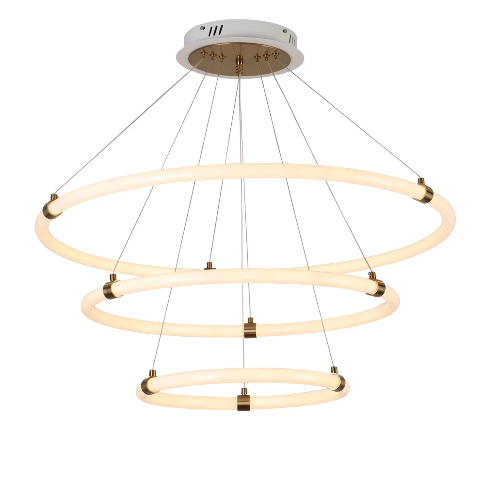 Factory outlet led chandelier modern creative dining chandelier simple 360 degree led pendant light