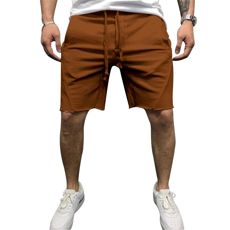 Summer Mens Shorts Outdoor Sweat Shorts Fashion Streetwear Fitness Plain Fleece Drawstring Shorts for Men Wholesale S-XXX S00671