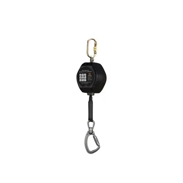 Professional Outdoor Adjustable Fall Protection Safety Line Rope With Energy Absorber Safety Harness Alloy Steel single Lanyard
