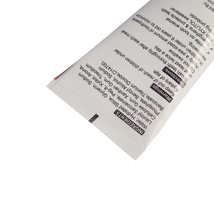 Custom SLS Free Fluoride Free Paraben Free Xylitol Probiotic Strawberry Flavoured Toothpaste For Kids