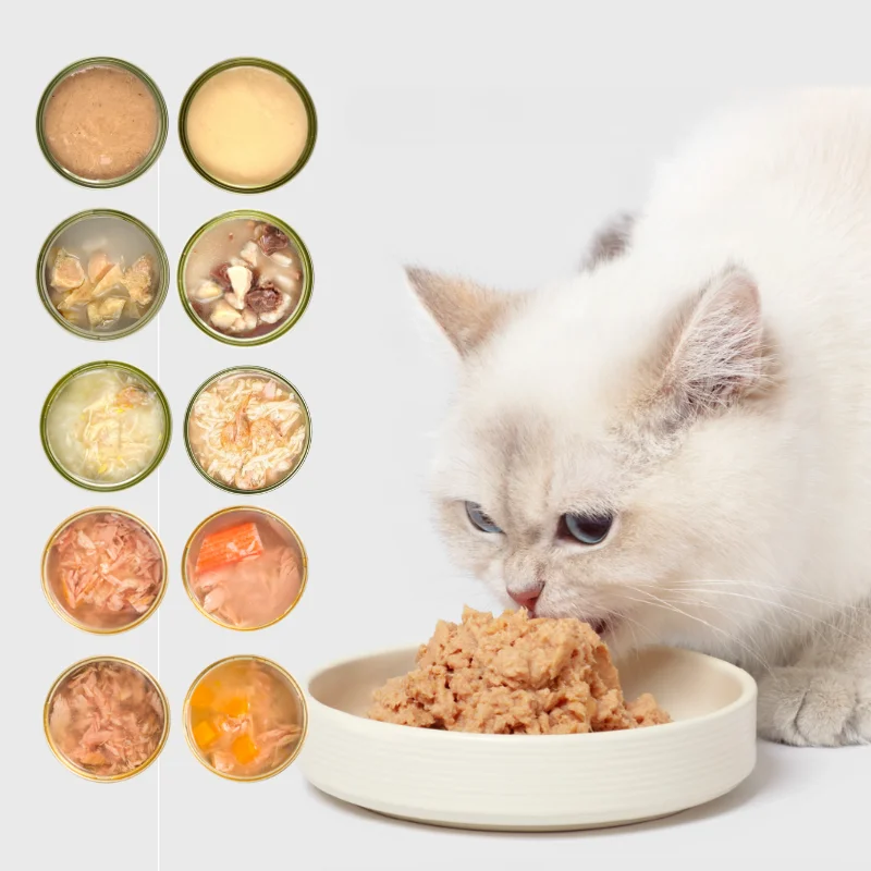 Wholesale Canned Cat Food Suppliers Offering Wet Tuna Chicken and Egg Yolk Flavors for Retailers