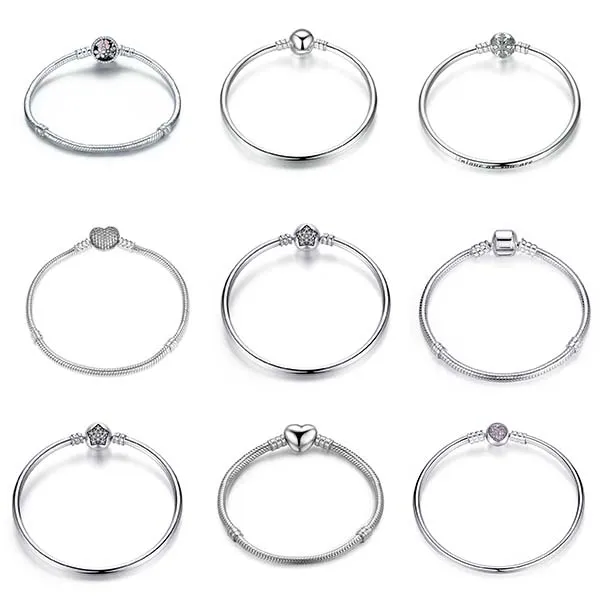 26 Letter Initial Character 925 Sterling Silver Bead Charm For DIY Bracelet Necklace Making Accessory