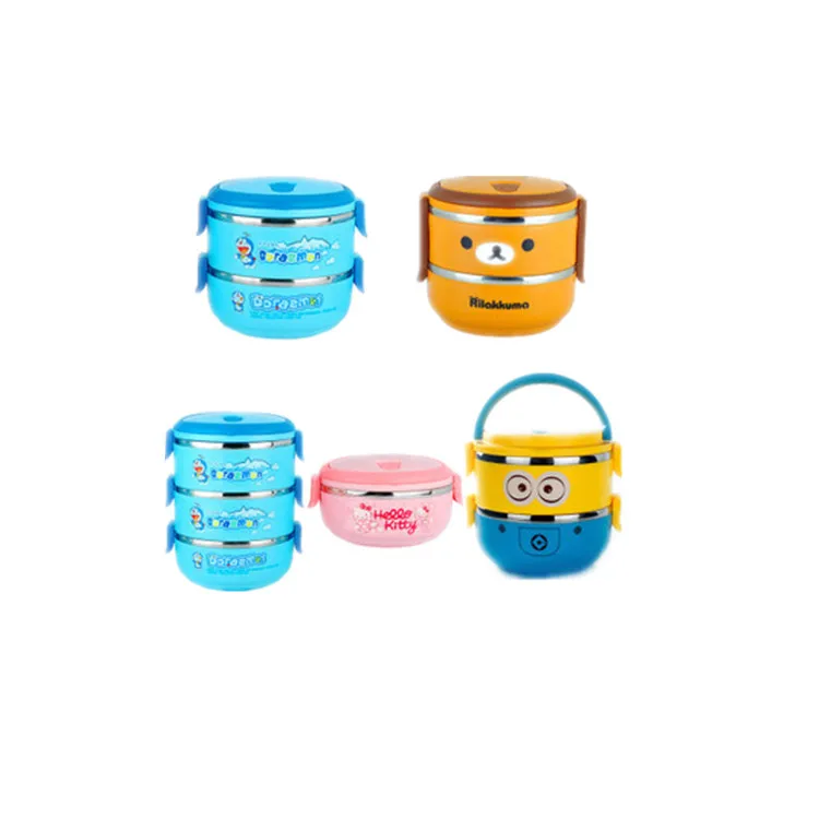 
1/2/3/4 Layers Cute Stainless Steel Lunch Box for Kids 
