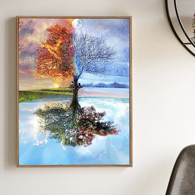 
5D DIY Diamond Painting Full Square Or Round Drill Starry Sky 30 * 40CM For 3D Wall Art Canvas Pictures Home Decor 