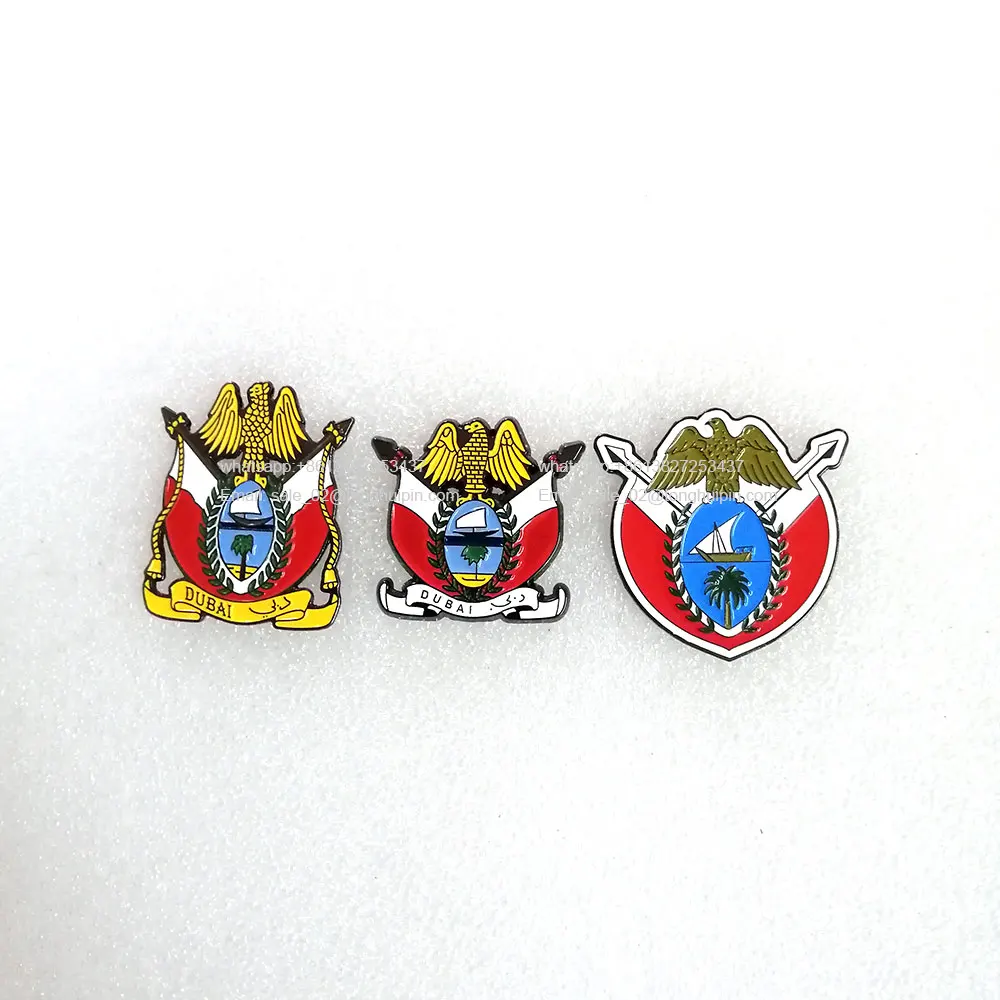Dubai official magnet badge UAE government of Dubai logo mobile phone sticker magnet brooch badge pin