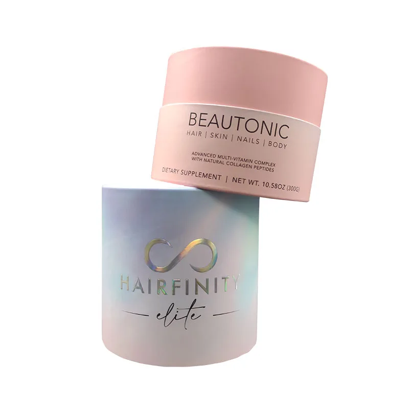 Custom Design Round Box For Skincare Products High Quality Perfume Essential Oil Round Tube Box Packaging Circle Gift Box