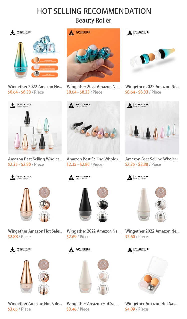 Wingether 2022 Amazon Hot Sale Oil Absorbing Roller Wood Soft And Comfortable Massage Rollers Face Roller Ice Globes